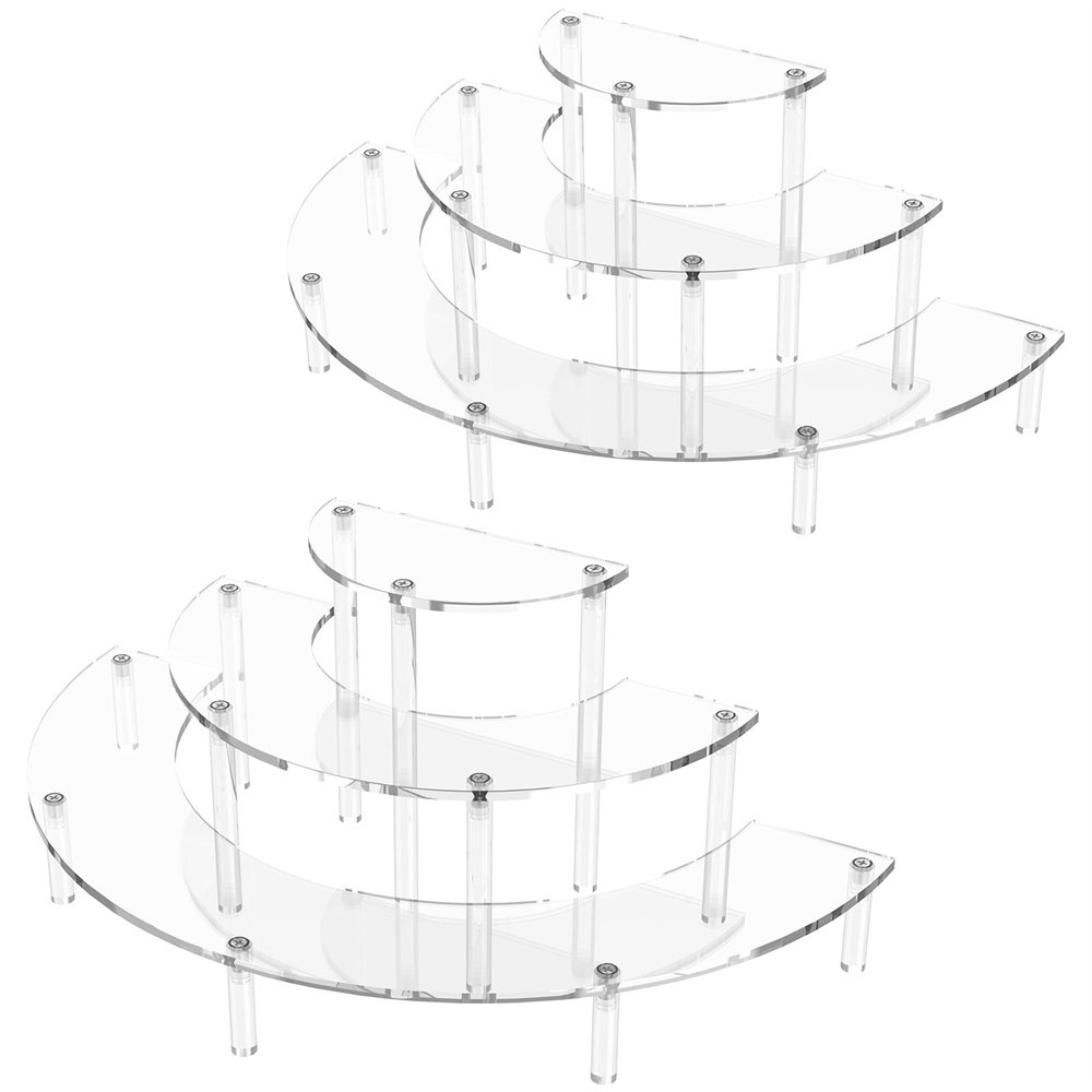 Perfume Fragrance Holder - 1/2pack Acrylic Display Riser 3 Tier
