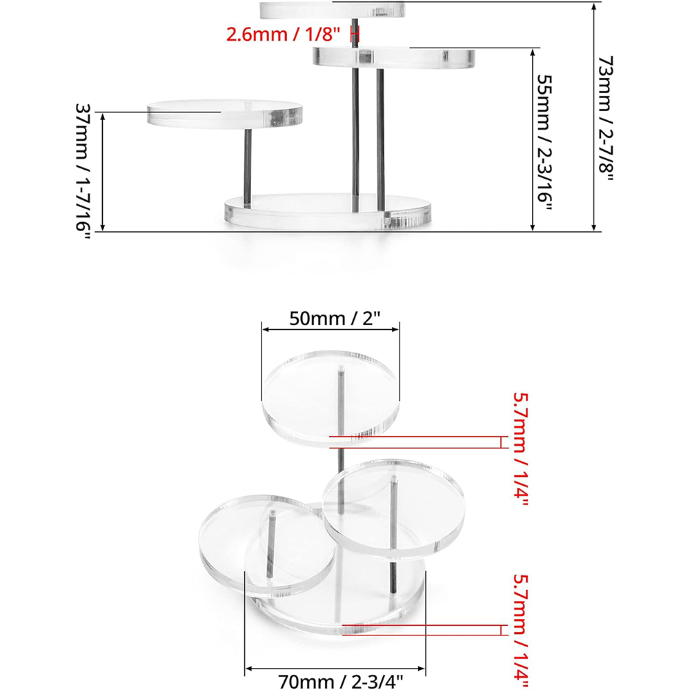 Transparent Acrylic Multi-Laye - Perfume Fragrance Holder ulasan dan harga