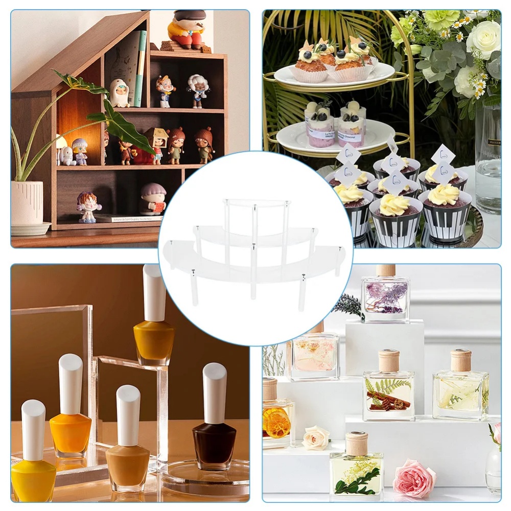 1/2pack Acrylic Display Riser  - Perfume Fragrance Holder ulasan dan harga