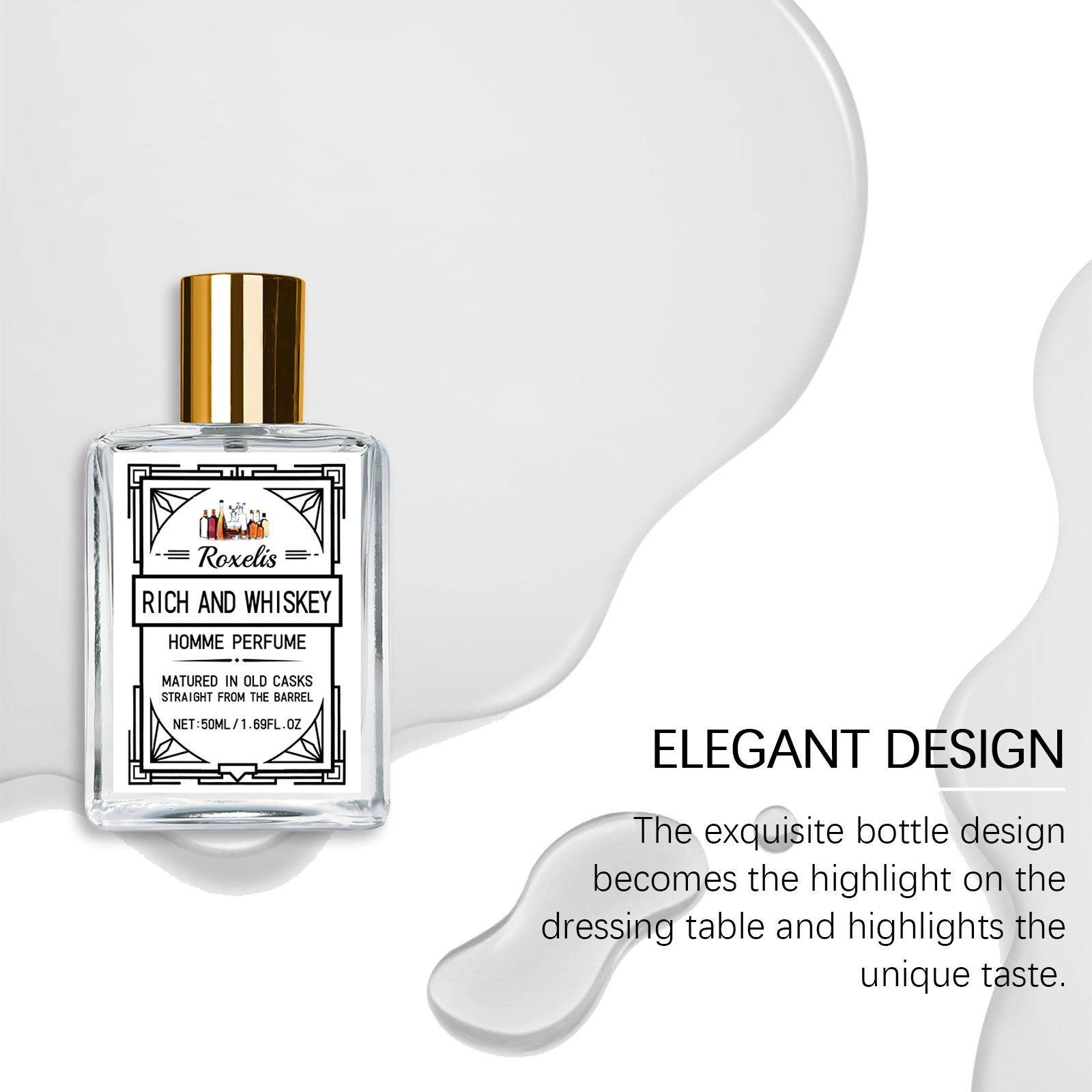 Roxelis 50ml Charm Whisky Men' - Vanilla Perfume Oil ulasan dan harga